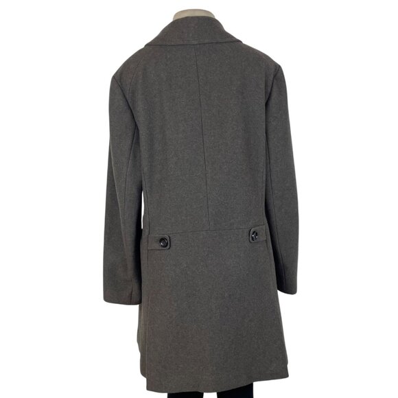 Banana Republic Womens Brown Wool Blend Button-Front Coat Sz XL - Picture 3 of 8